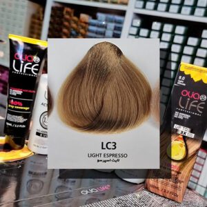 رنگ مو اولیا لایف سری کافی شاپ شماره LC3 رنگ لایت اسپرسو حجم 100 میل